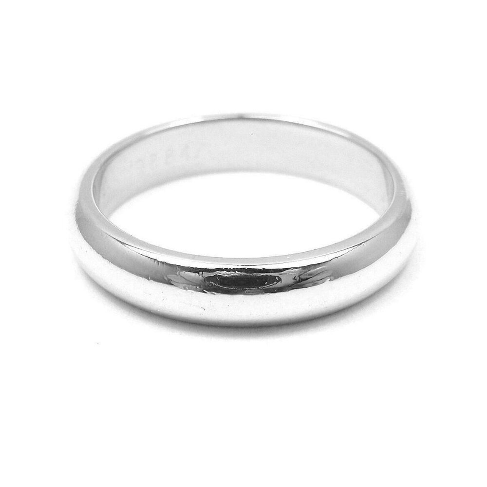 Authentic! Cartier Platinum Wedding 3 MM Band Ring Size 48 US 4.5​